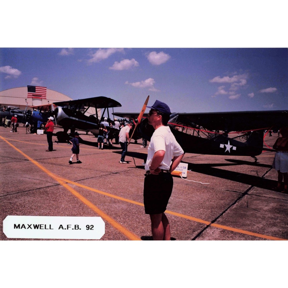 Vtg 1992 Maxwell AFB Air Show Color Photo Piper Cub Biplanes - Picture 1 of 2